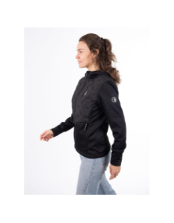 Veste hybride bi matière avec capuche volta noir femme - Aulp