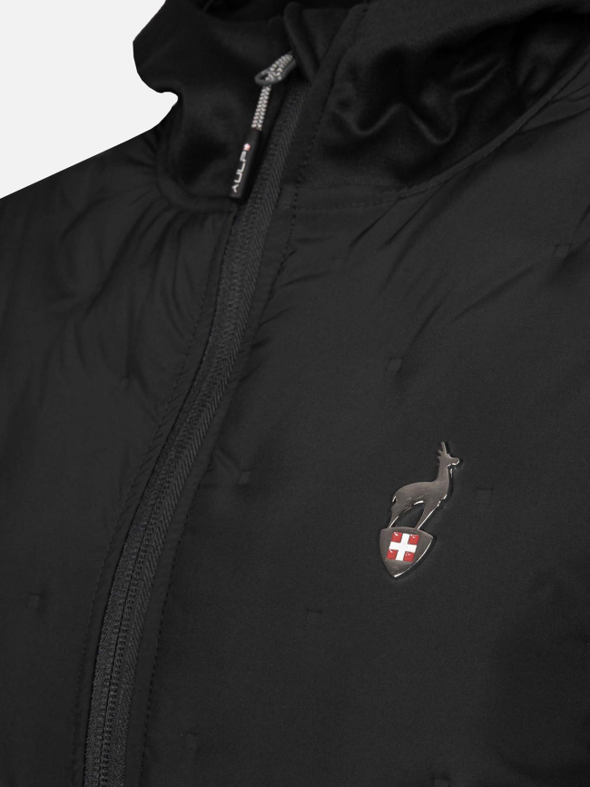 Veste hybride bi matière avec capuche volta noir femme - Aulp