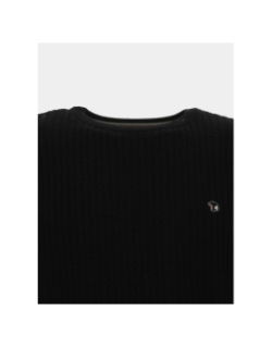 Pull en laine torsadé fairland noir homme - Benson & Cherry