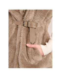 Veste sans manche fausse fourrure marron femme - Molly Bracken