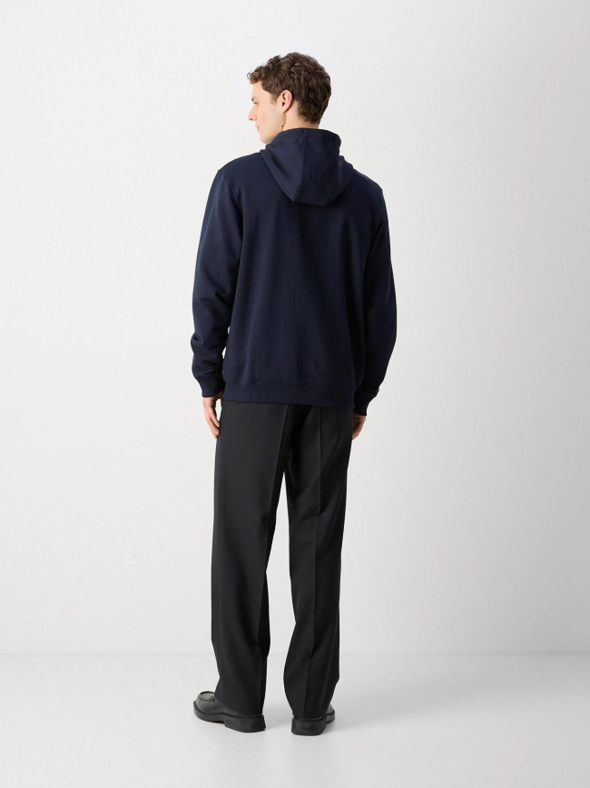 Sweat zippé à capuche daple bleu marine homme - Hugo