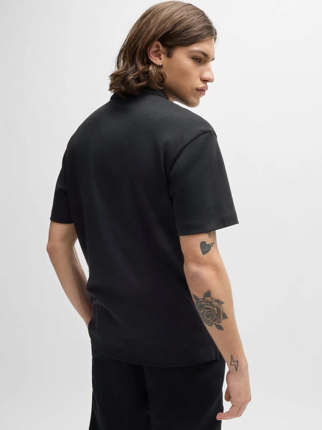 Polo à logo métallique deabono noir homme - Hugo