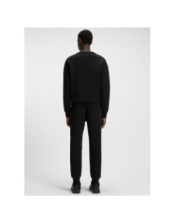 Sweat col rond à logo métallique dettil noir homme - Hugo