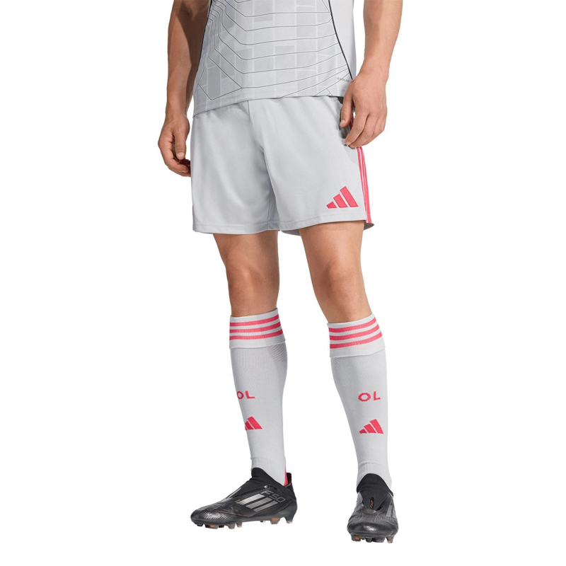 Short de football third ol 25/26 gris homme - Adidas