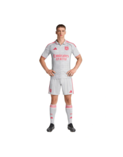 Short de football third ol 25/26 gris homme - Adidas