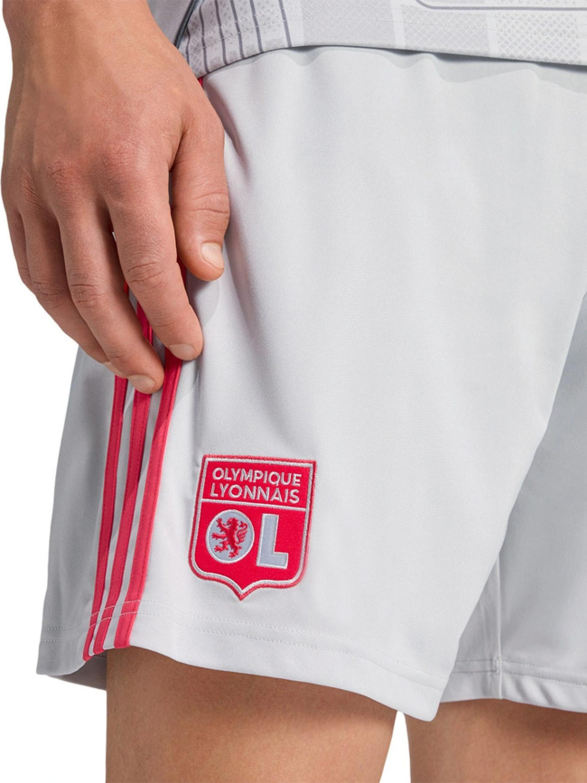 Short de football third ol 25/26 gris homme - Adidas