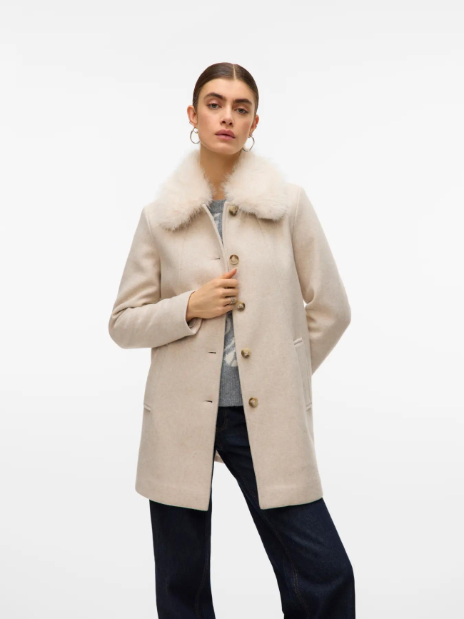 Manteau autumn cozy beige femme - Vero Moda