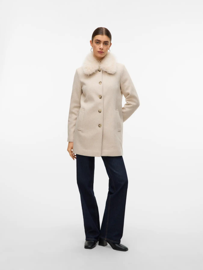 Manteau autumn cozy beige femme - Vero Moda