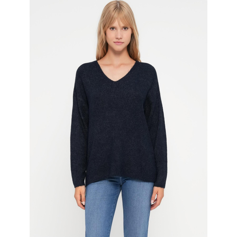 Pull col v crewlefile bleu marine femme - Vero Moda