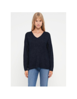 Pull col v crewlefile bleu marine femme - Vero Moda
