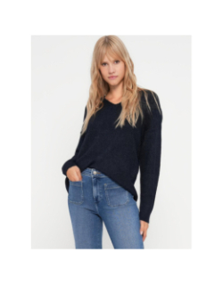 Pull col v crewlefile bleu marine femme - Vero Moda