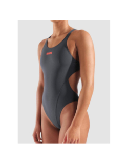 Maillot de bain pro soli gris anthracite femme - Arena