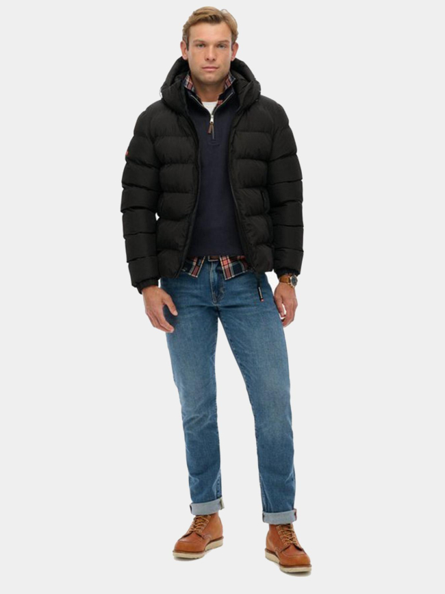 Doudoune intérieur polaire noir homme - Superdry