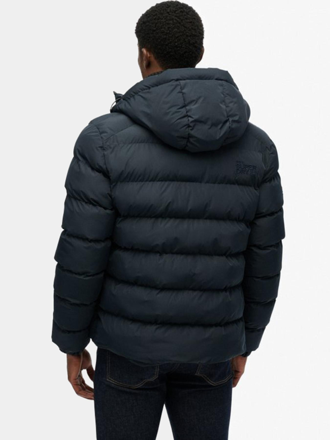 Doudoune à capuche sport bleu marine homme - Superdry