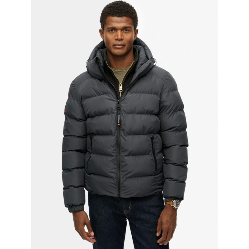 Doudoune intérieur polaire bleu marine homme - Superdry