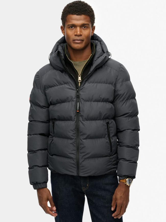 Doudoune intérieur polaire bleu marine homme - Superdry