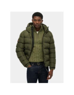 Doudoune à capuche sport kaki homme - Superdry