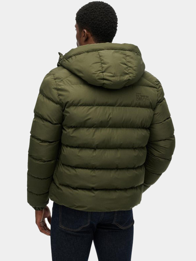 Doudoune à capuche sport kaki homme - Superdry