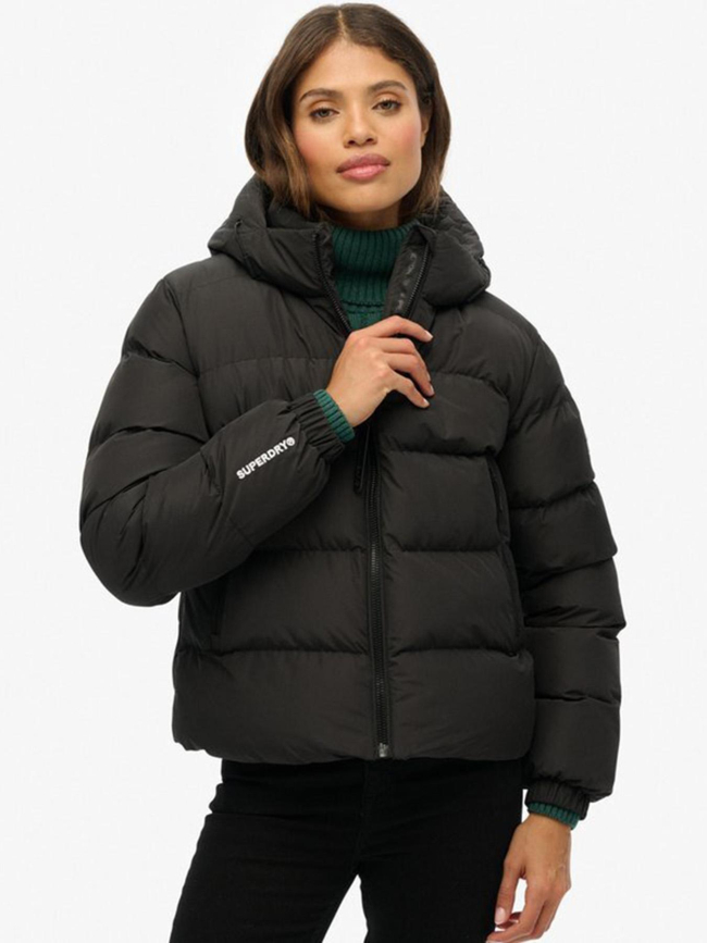 Doudoune à capuche sport noir femme - Superdry