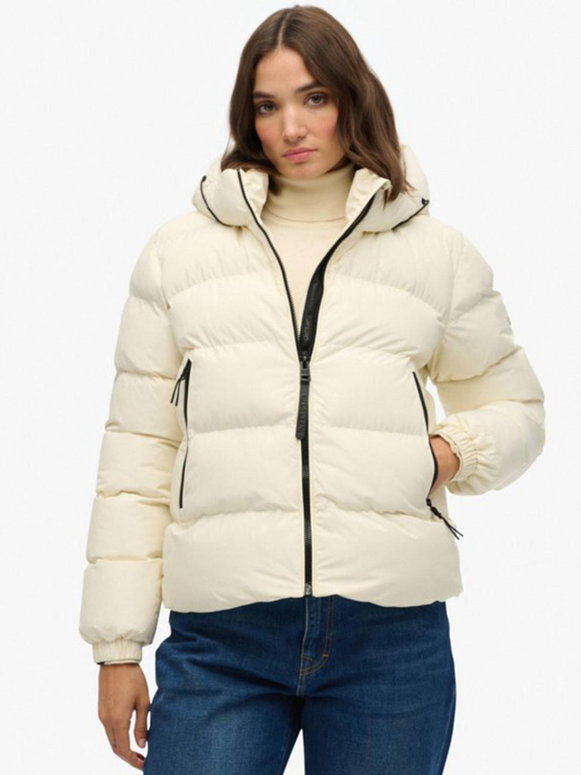 Doudoune à capuche sport blanc femme - Superdry