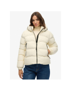 Doudoune à capuche sport blanc femme - Superdry