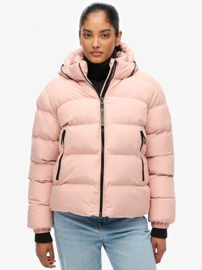 Doudoune sports vintage blush rose femme - Superdry