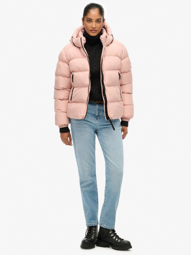 Doudoune sports vintage blush rose femme - Superdry