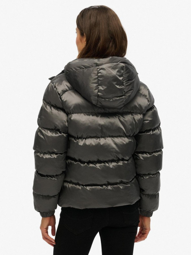 Doudoune luxe sports sheen noir femme - Superdry