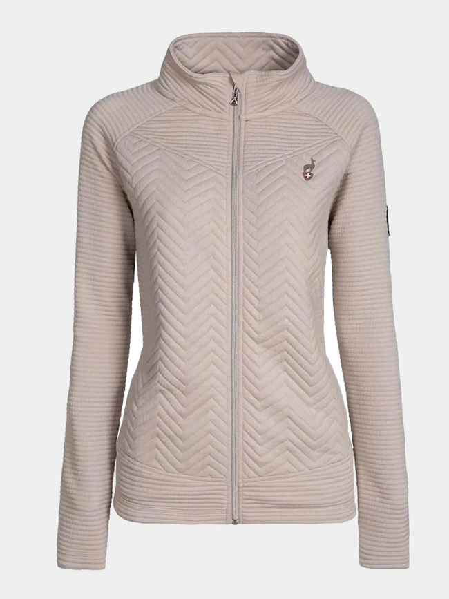 Veste hybride bi-matière beige femme - Aulp