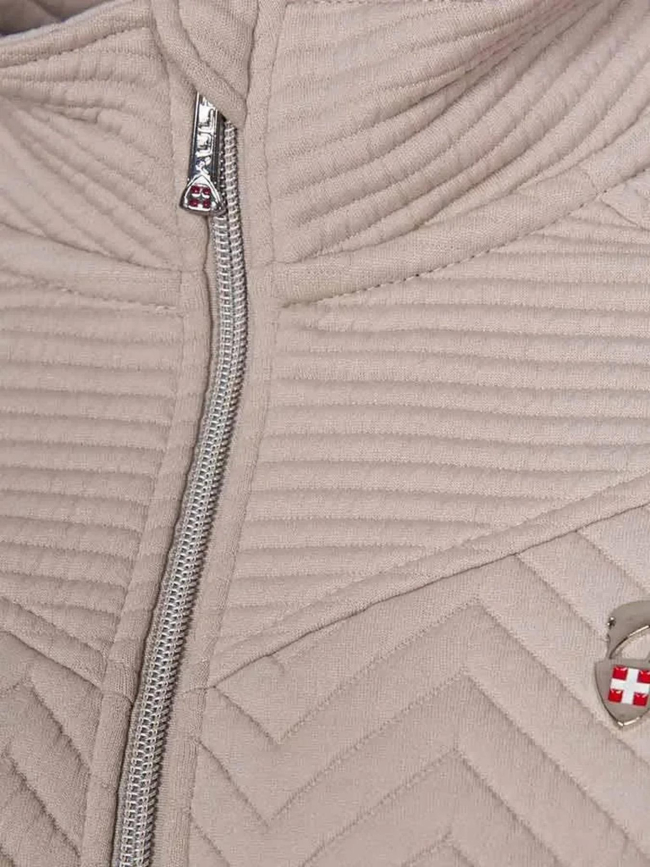 Veste hybride bi-matière beige femme - Aulp