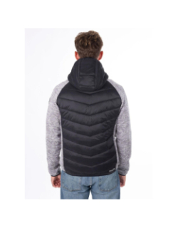 Veste hybride bi-matière vikam noir et gris homme - Aulp