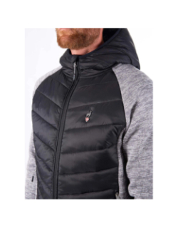 Veste hybride bi-matière vikam noir et gris homme - Aulp