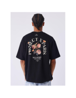 T-shirt à manches courtes gothic roses noir homme - Project X Paris