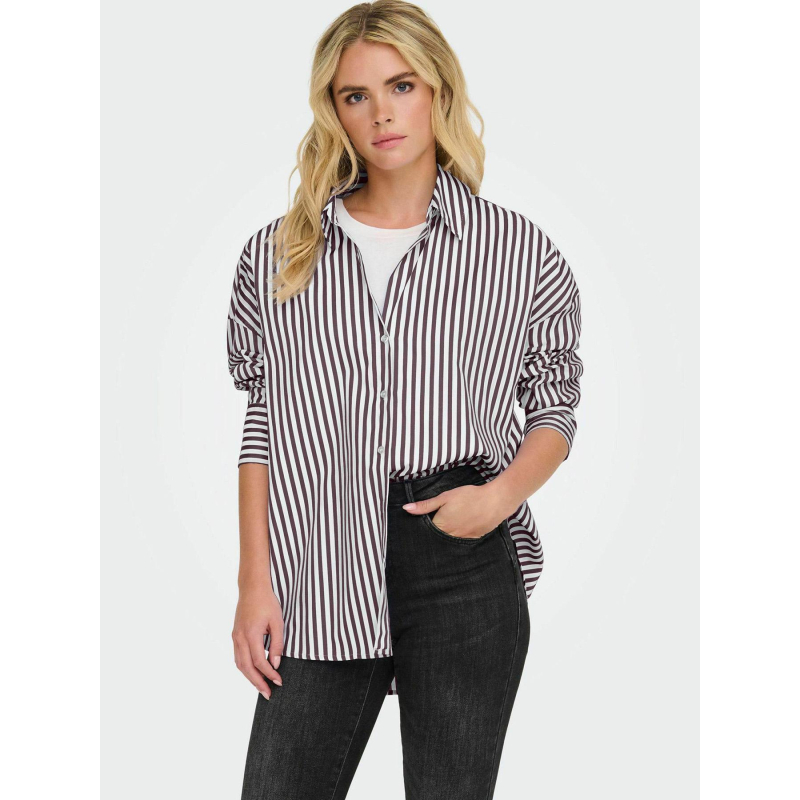 Chemise rayée loose vesper blanc femme - Jdy