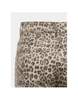Jean large à motif leopard onlmadisson beige femme - Only
