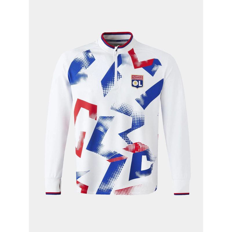 Sweat de football training fusion blanc adulte - Olympique Lyonnais