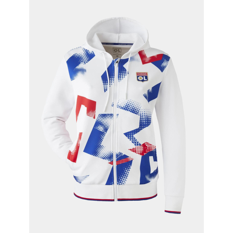 Veste à capuche training fusion blanc enfant - Olympique Lyonnais