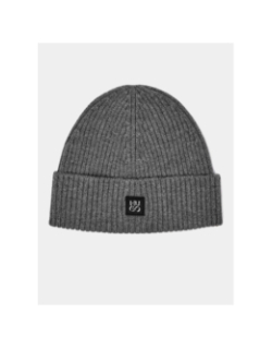 Bonnet en laine à logo métallique xola gris homme - Hugo