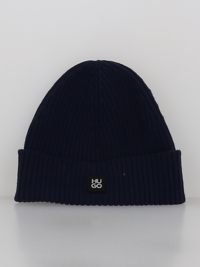 Logo en laine à logo métallique xola bleu marine homme - Hugo