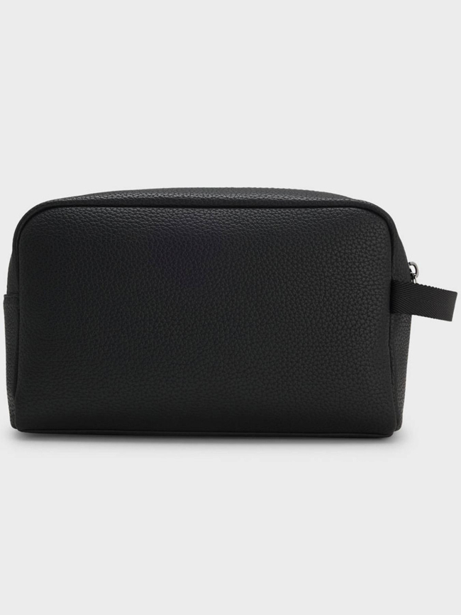 Trousse de toilette en similicuir grainé quantic noir homme - Hugo