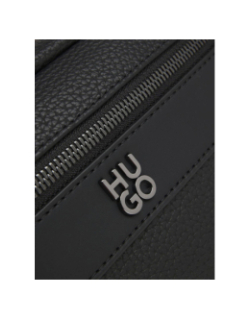 Trousse de toilette en similicuir grainé quantic noir homme - Hugo