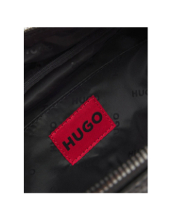Trousse de toilette en similicuir grainé quantic noir homme - Hugo