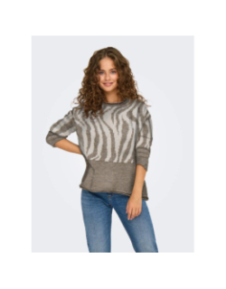 Pull jade animal beige femme - Only