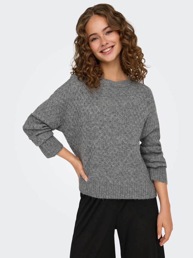 Pull bigum gris femme - Jdy