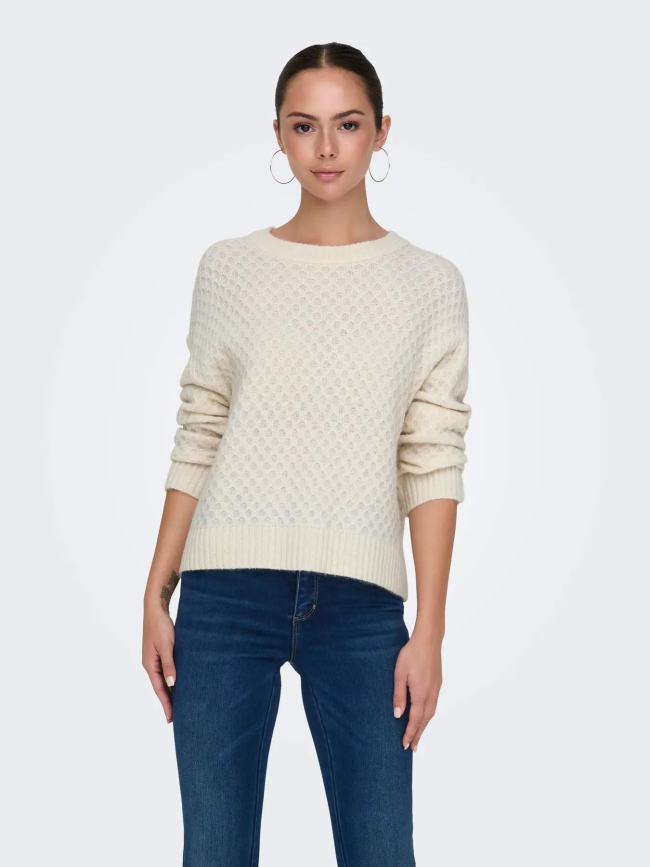 Pull en maille jdybigum écru femme - JDY