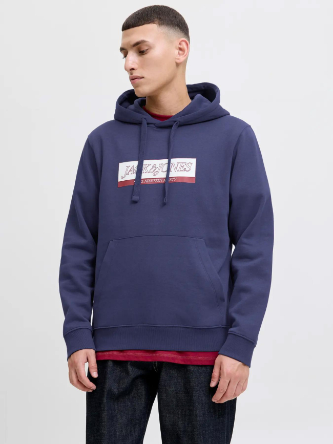 Sweat à capuche jorinwood bleu marine homme - Jack & Jones