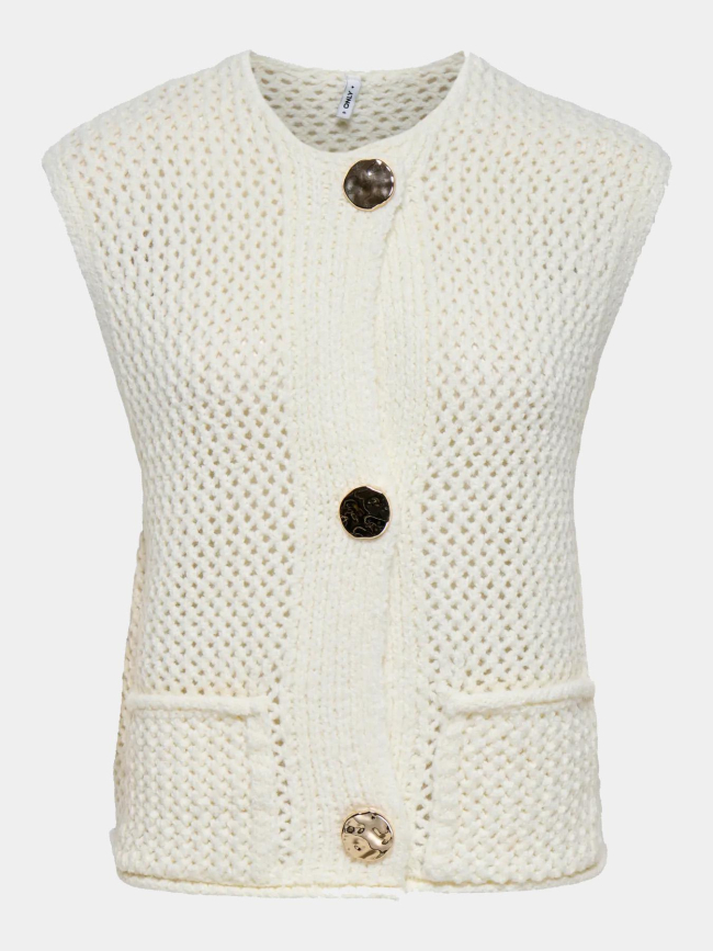 Gilet sans manche solene blanc femme - Only