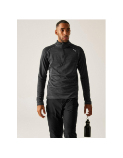Sweat polaire quadrillé à demi zip yonder II gris homme - Regatta