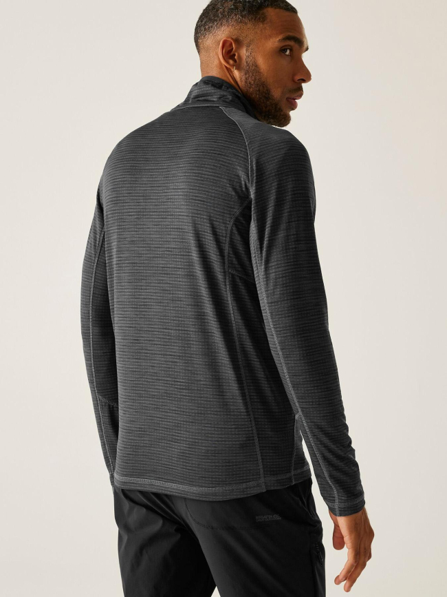 Sweat polaire quadrillé à demi zip yonder II gris homme - Regatta