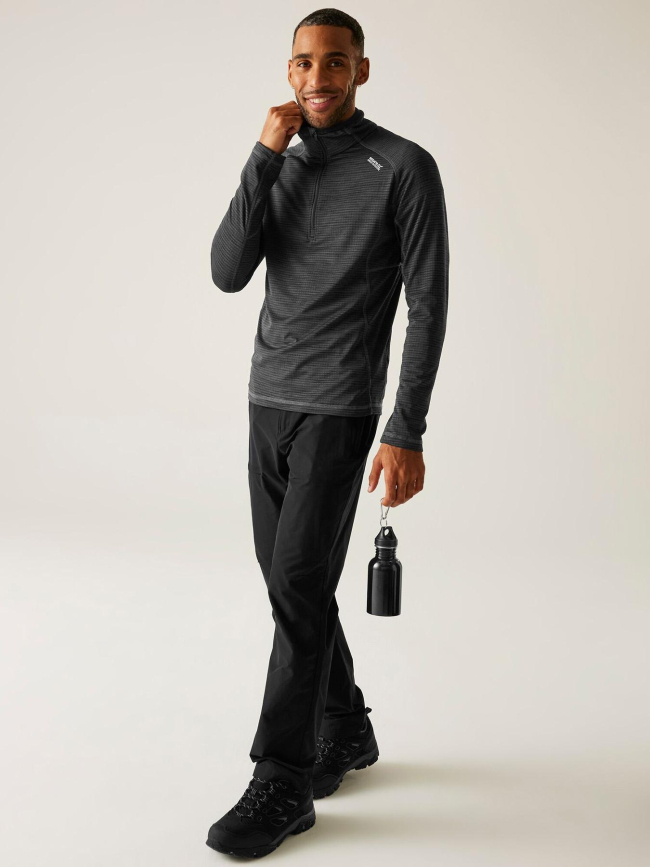 Sweat polaire quadrillé à demi zip yonder II gris homme - Regatta